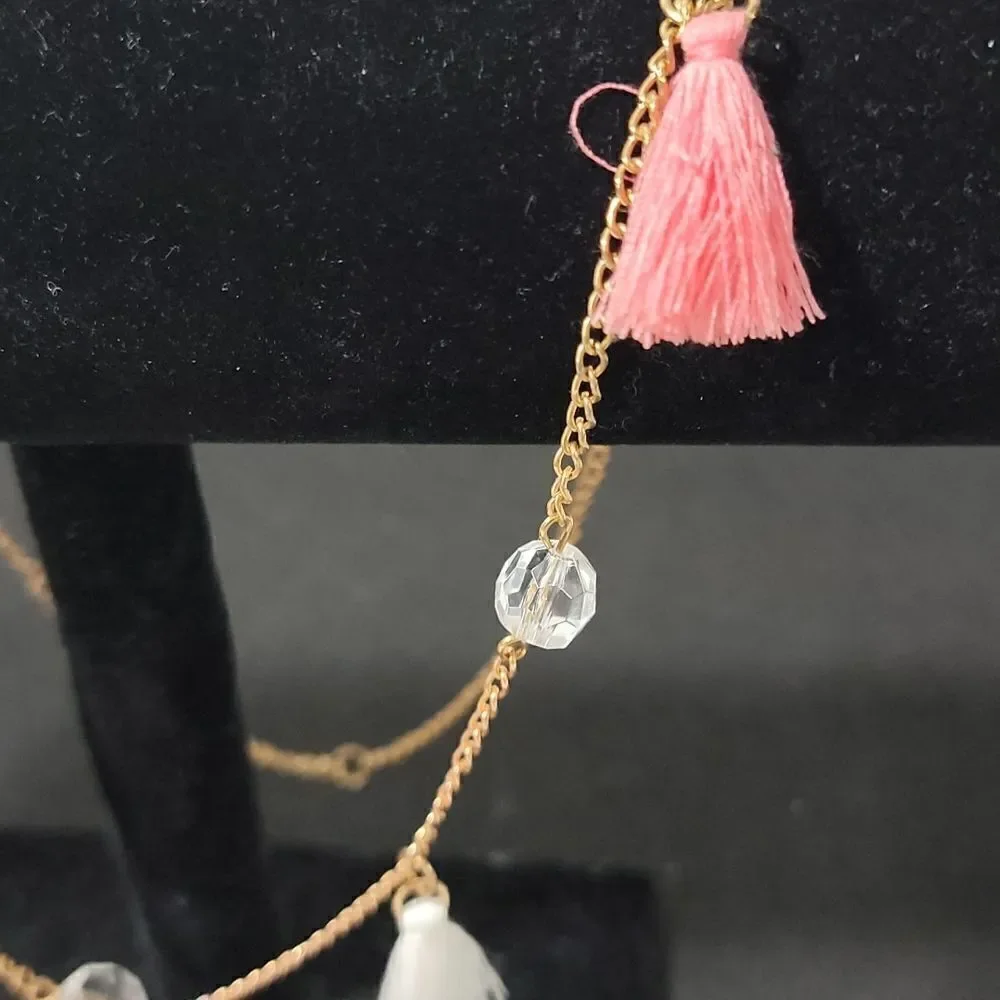 Tassel and bead necklace